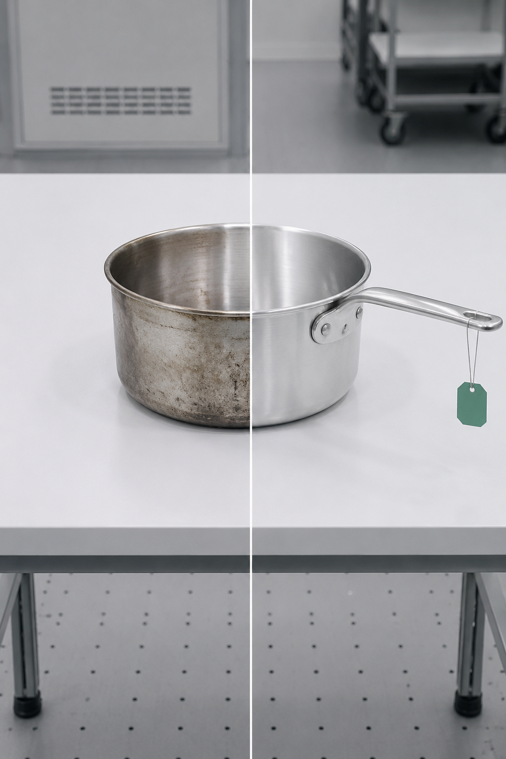 Aluminum pan — repair vs replace, 1 year out