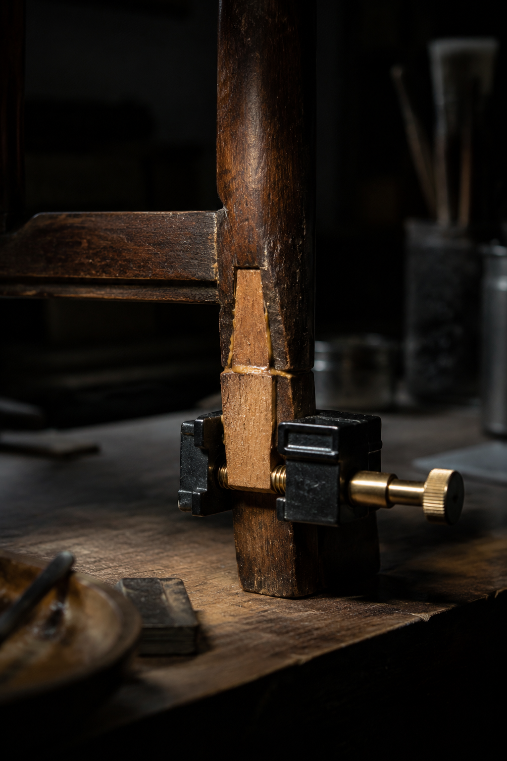 Chair leg — clamped joint cure timeline